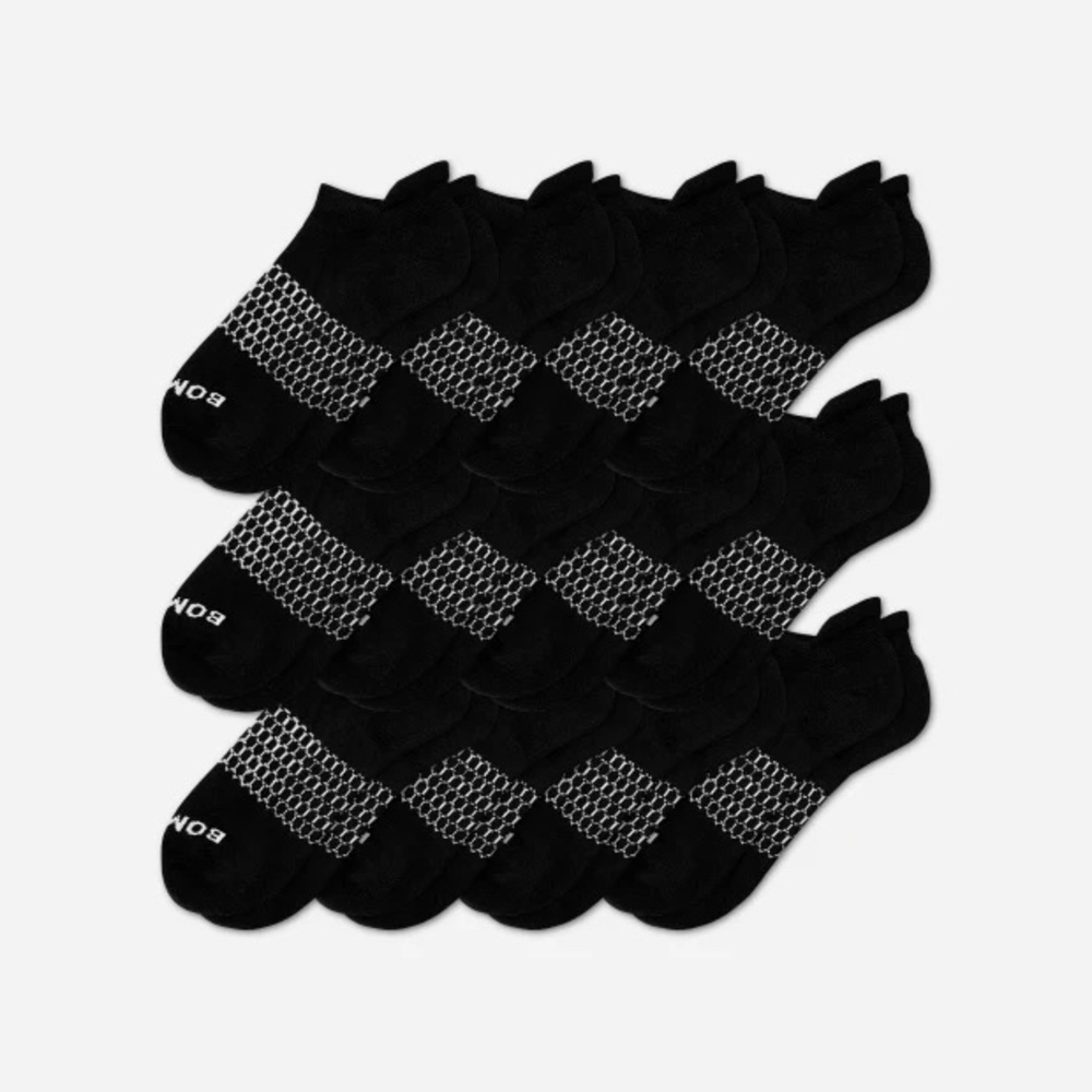 NWT Bombas Black Women's Ankle Sock 12-Pack Size Medium M